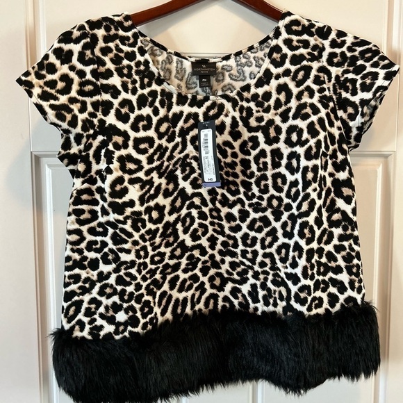 NWT‎ Worthington Leopard w/faux fur - Picture 1 of 8